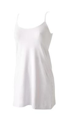 Gladde onderjurk spaghetti bandjes - 79190 - wit -zwart - huidskleur