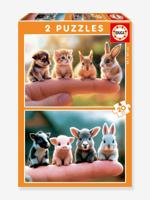 Puzzel 2 x 20 stukjes baby dieren EDUCA meerkleurig - thumbnail
