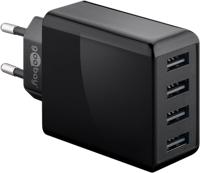 Goobay 4-way usb charger (30 w) (zwart) - thumbnail