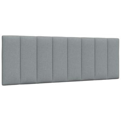 Hoofdbordkussen "Hanko" 120 cm stof lichtgrijs