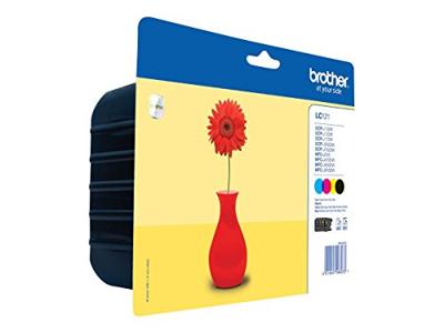 Brother inktcartridge, 300 pagina&apos;s, OEM LC-121VALBP, 4 kleuren