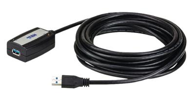 ATEN UE350A USB-kabel USB 4.0 RJ45 5.00 m Zwart Actief met signaalversterking ATEN UE350A USB-kabel USB 4.0 RJ45 5.00 m Zwart Actief met signaalversterking