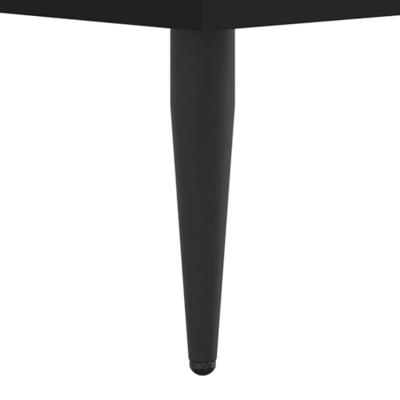 Bedframe bewerkt hout zwart 75x190 cm Bedframe bewerkt hout zwart 75x190 cm