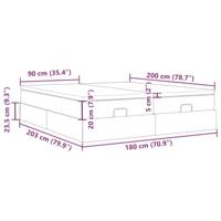 Ottoman bed met matrassen 180x200cm stof lichtgrijs - thumbnail