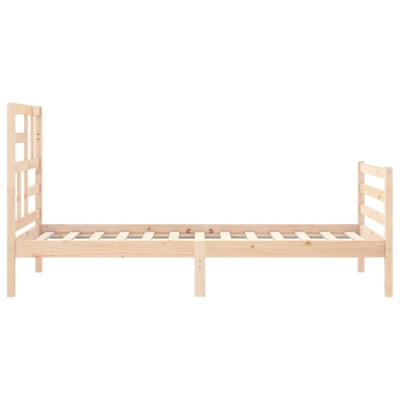 Bedframe met hoofdbord massief hout