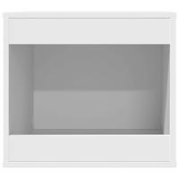 Kattenbakkast 47x59x42 cm bewerkt hout wit - thumbnail