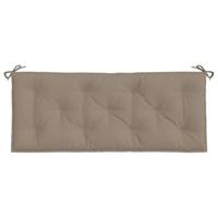 Tuinbankkussen 120x50x7 cm oxford stof taupe - thumbnail