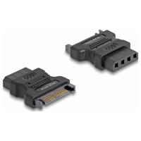 Delock Adapter Schijf, Stroom [1x Molex 4-polig bus - 1x SATA-stroomstekker] Zwart - thumbnail