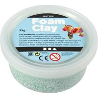 Foam Clay ®, glitter, lichtgroen, 35 gr/ 1 doosje - thumbnail