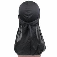 Mannelijke straat basketbal hoofddoek hiphop elastische lange-tailed Hat (zwart) - thumbnail