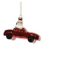 Hanger kerstbal kunststof 4ass train-santa on car-hot-air balloon-santan on rockinghorse Kerstversiering Decoris - Decoris - thumbnail