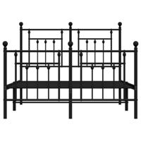 Bedframe met hoofd- en voeteneinde metaal zwart 120x190 cm - thumbnail