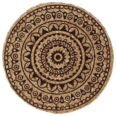 VidaXL Placemats 4 st rond 38 cm jute donkerbruin