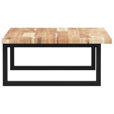 Badkamer wandschap staal en massief acaciahout