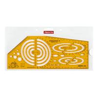 Aristo AR-5085 Tekensjabloon Axonograph II 270x110x1 mm Oranje/Transparant - thumbnail