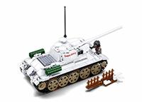Sluban Army T-34/85 Battle Tank bouwstenen set - wit (M38-B0978) - thumbnail