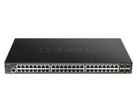 D-Link DGS-1250-52XMP, 52-Port Layer 2/3 Smart Managed PoE Gigabit Switch (48 x 10/100/1000 Mbit/s BaseT PoE+ Port, 4 x 10G OptiPlex + slot, 370W PoE-capaciteit, 19 inch metalen behuizing) - thumbnail