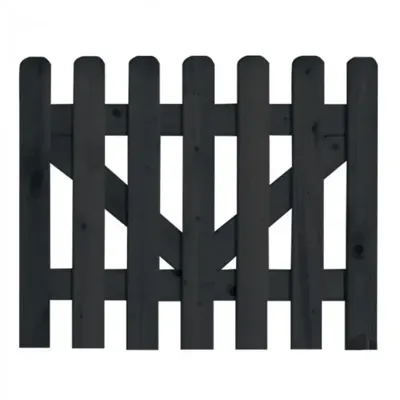 Tuinpoort Vuren Zwart Gelakt - 180 x 80 cm - Geschaafd