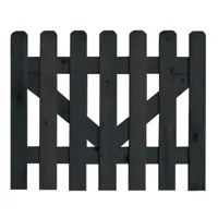 Tuinpoort Vuren Zwart Gelakt - 180 x 80 cm - Geschaafd - thumbnail