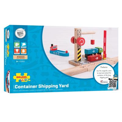 Bigjigs houten rails container scheepswerf Bigjigs houten rails container scheepswerf