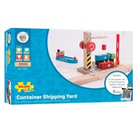 Bigjigs houten rails container scheepswerf - thumbnail