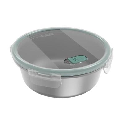 Rotho Nala Clic and Lock Vershouddoos 1.4L Mistletoe Green/RVS Rotho Nala Clic and Lock Vershouddoos 1.4L Mistletoe Green/RVS