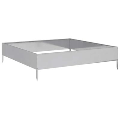 VidaXL Plantenbak verhoogd 100x100x26 cm gegalvaniseerd staal VidaXL Plantenbak verhoogd 100x100x26 cm gegalvaniseerd staal
