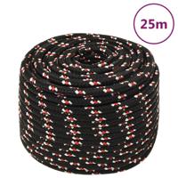 VidaXL Boot touw 12 mm 25 m polypropyleen zwart - thumbnail