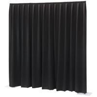 Wentex Pipe and drape Dimout gordijn 330x300cm geplooid zwart - thumbnail