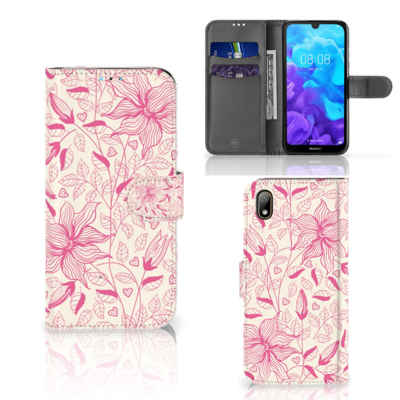 Huawei Y5 (2019) Hoesje Pink Flowers Huawei Y5 (2019) Hoesje Pink Flowers