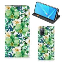 OPPO A52 | A72 Smart Cover Orchidee Groen - thumbnail