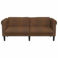 Bank 2-zits kunstsuède bruin - thumbnail