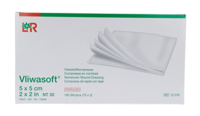 Lohmann & Rauscher Vliwasoft Vliesstofkompres 5x5cm