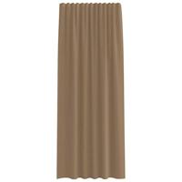 Gordijnen voile met roedezakken 2 st lichtbruin - thumbnail