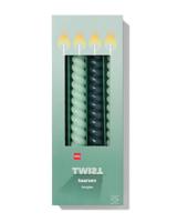 HEMA Kaarsen gedraaid groen 4 stuks (groen) - thumbnail