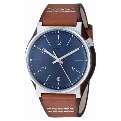 Horlogeband Fossil FS5524 Onderliggend Leder Bruin 22mm