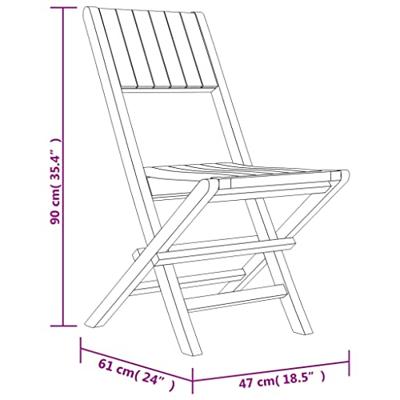 Tuinstoelen 6 st inklapbaar 47x61x90 cm massief teakhout