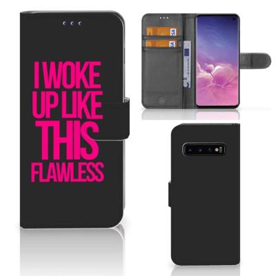 Samsung Galaxy S10 Hoesje met naam Woke Up - Origineel Cadeau Zelf Maken Samsung Galaxy S10 Hoesje met naam Woke Up - Origineel Cadeau Zelf Maken