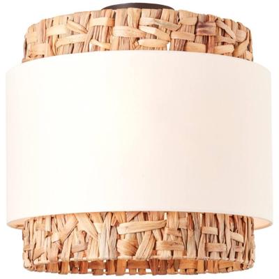 Brilliant PlafondlampWaterlilly rotan met witte stof - 99828/09