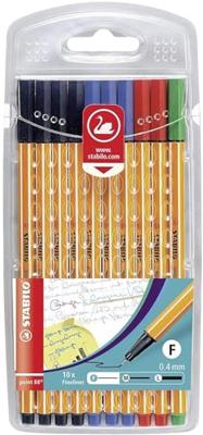 Fineliner stabilo point 88/10 office f ass 10st | 10 stuks