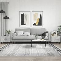 Salontafels 2 st 50x50x40 cm bewerkt hout betongrijs - thumbnail