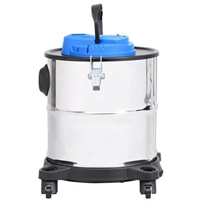 VidaXL Asstofzuiger met hepa filter 1200 w 20 l roestvrij staal