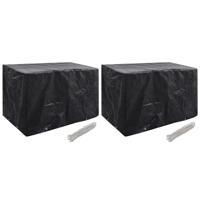 vidaXL Tuinmeubelhoezen 2 st 8 ogen 140x70x90 cm - thumbnail