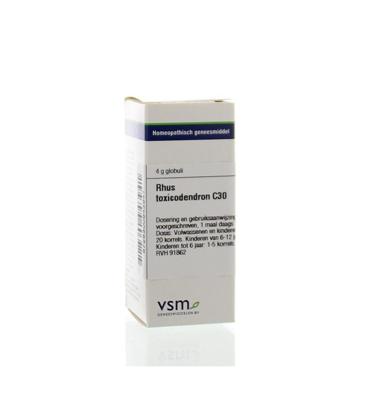 VSM Rhus toxicodendron C30 (4 gr) VSM Rhus toxicodendron C30 (4 gr)