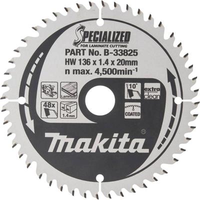 Makita Cirkelzaagblad voor Laminaat | Specialized | Ø 136mm Asgat 20mm 48T - B-33825