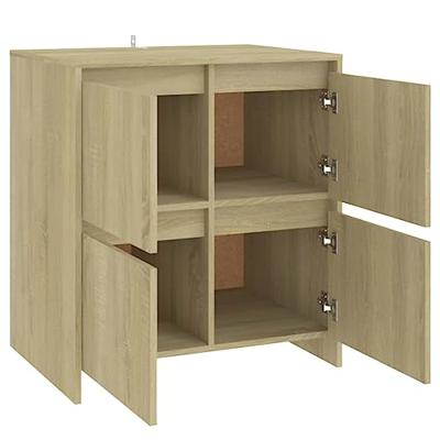 Dressoirs 2 st 70x41x75 cm bewerkt hout sonoma eikenkleurig