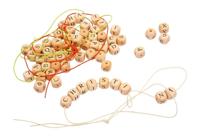 Small Foot - houten letterkralen kettingen maken, 300 kralen - thumbnail