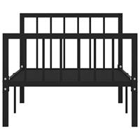 Bedframe metaal zwart 100x200 cm - thumbnail