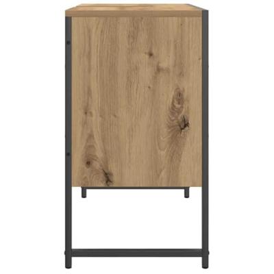 Wastafelkast 60x33x60 cm bewerkt hout artisanaal eikenkleurig Wastafelkast 60x33x60 cm bewerkt hout artisanaal eikenkleurig