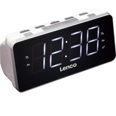 Lenco CR-18 Wekkerradio VHF (FM) FM Wekfunctie Wit